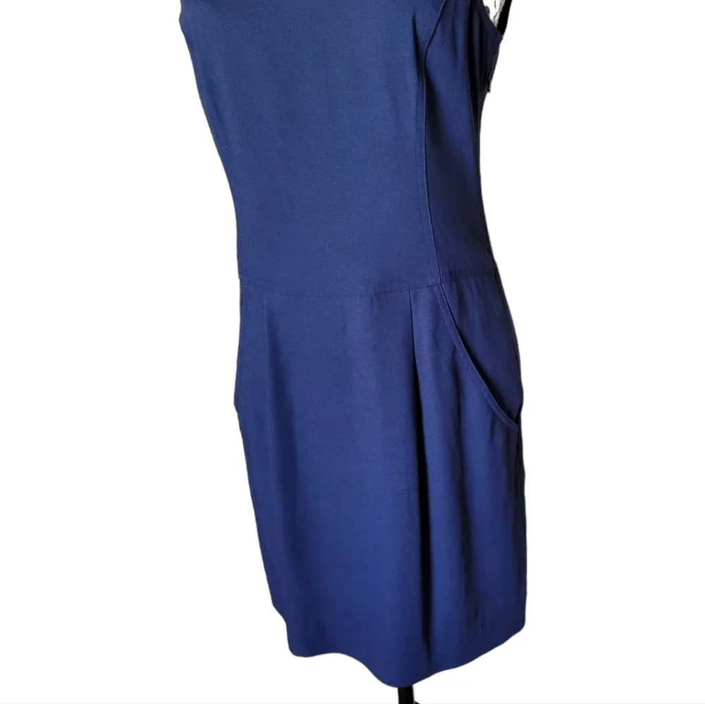 Theory Adalize Habitat blue sleeveless dress size 6​ - Picture 3 of 15